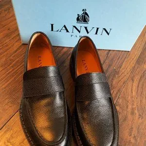Lanvin | Shoes | Lanvin New Mens Penny Loafers Us Black  display picture 1